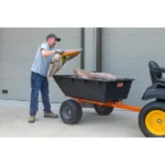 Agri-Fab 18 cu. ft. ATV Poly Swivel Cart - 1000 lb Capacity Dump Cart, 56° Dump, 100° Swivel - Image 4