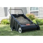 Agri-Fab 30" Push Lawn Sweeper - 12 cu. ft. Hopper, Forward Dump, 4 Brushes, Flat-Free Tires - for Leaves & Debris - Image 2