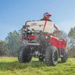 Fimco 25 Gallon Boomless Broadcast ATV Sprayer - 4.5 GPM Pump, 2 Nozzle, 40ft Reach, Deluxe Spray Wand, Quick Mount - Image 2