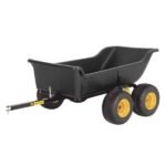Polar HD 1500TA 22 cu ft Dump Trailer – Tandem Walking Axle, 1600 lb Capacity, Poly Tub, Steel Frame