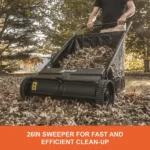 Agri-Fab 26" Push Lawn Sweeper Model 45-0218 - 7 cu. ft. Hopper, 4 Brushes, Lightweight, Collapsible - for Grass & Leaves - Image 3