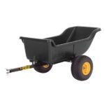 Polar HD1200 15 cu ft Poly Dump Trailer – 1200 lb Capacity, Tilt & Pivot Frame, Steel Frame