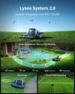 Lymow One Plus Robot Lawn Mower | RTK+Vision Navigation, 1.73 Acre/Day, 45° Slope Climb, 1.2"-4" Cut, AWD Tracks, App Control - Image 4